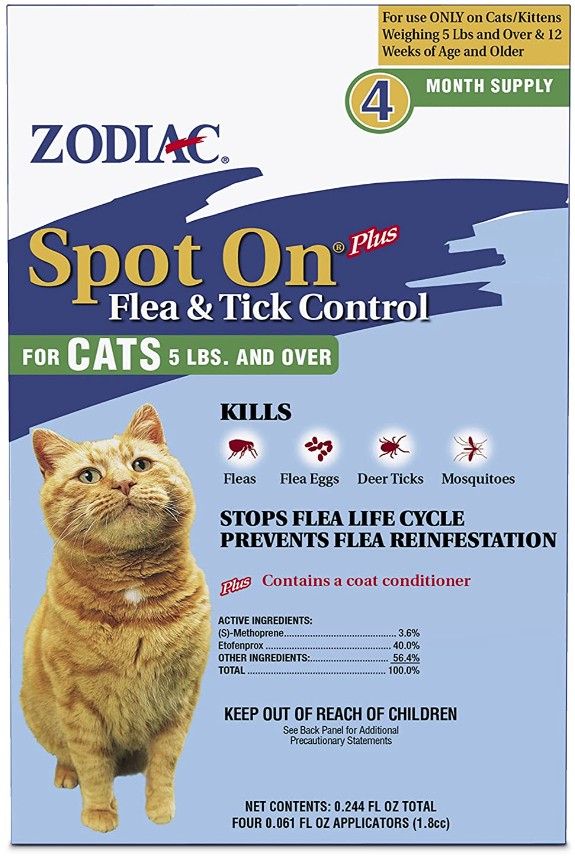 Zodiac Spot on Plus Flea & Tick Control for Cats & Kittens image 0