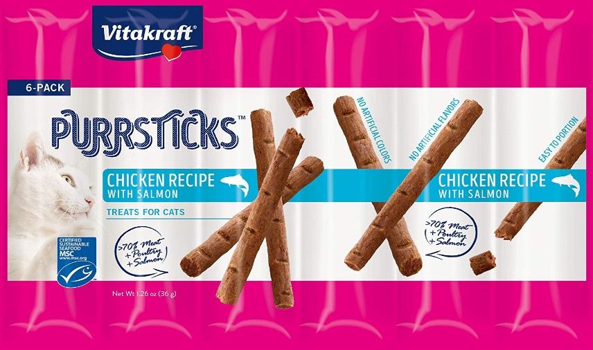 Vitakraft PurrSticks Chicken & Salmon Treats for Cats image 0