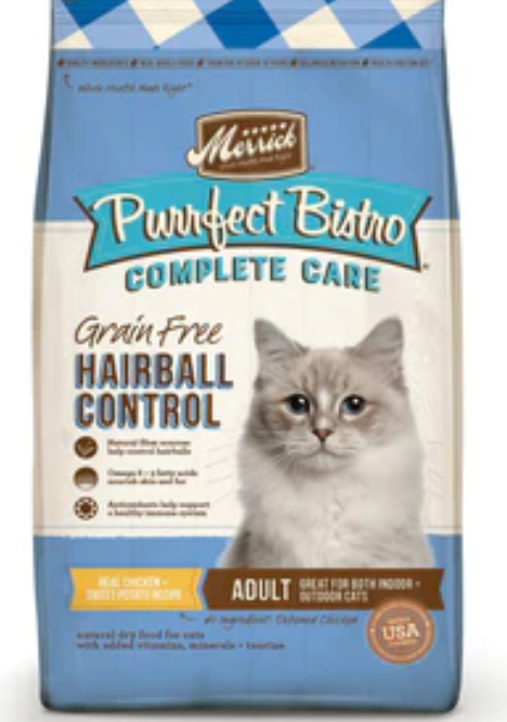 Merrick Purrfect Bistro Grain-Free Complete Care Hairball Control Recipe Dry Cat image 0