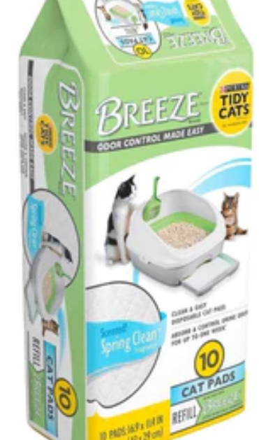 10 Count Tidy Cats Breeze Scented Cat Pads - Case of 6 image 0