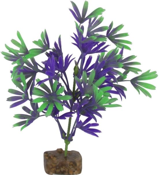GloFish Plastic Aquarium Plant - Purple/Green image 0