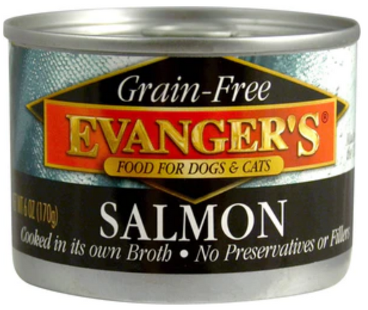 Evanger's Grain-Free Wild Salmon Canned Cat and Dog Food - 6 Oz - Case of 24 image 0