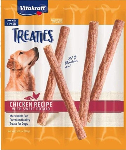 VitaKraft Treaties Smoked Chicken with Sweet Potato Grab-n-Go Dog Treats image 0