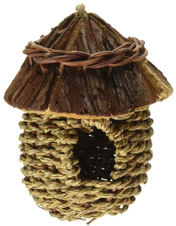 Prevue All Natural Fiber Indoor/Outdoor Wood Roof Nest image 0