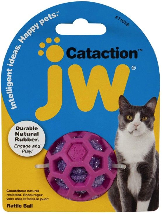 JW Pet Cataction Rattle Ball Interactive Cat Toy image 0