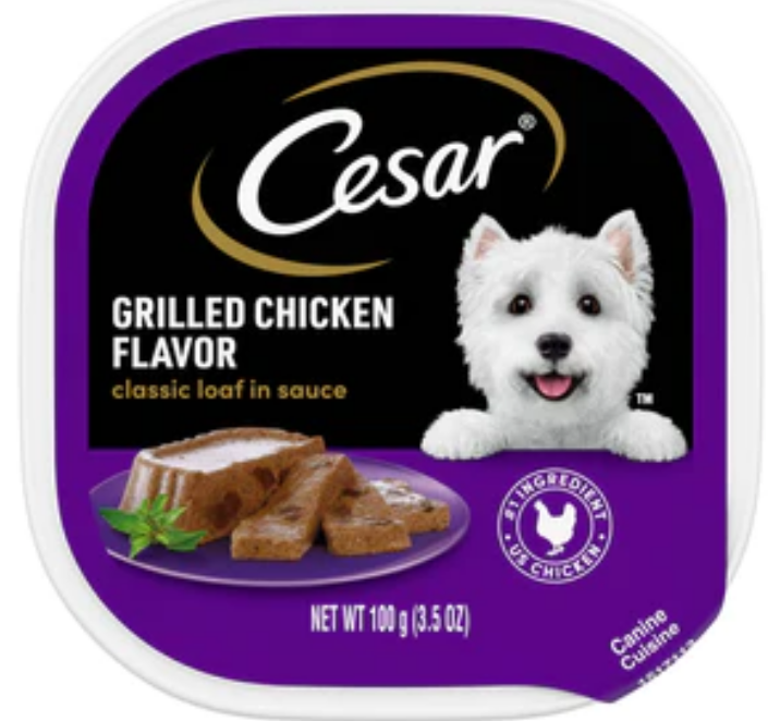 Cesar Canine Cuisine Grilled Chicken Flavor in Sauce Wet Dog Food -3.5oz-24 Pack image 0