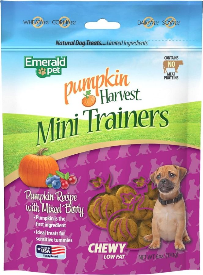 Emerald Pet Pumpkin Harvest Mini Trainers with Mixed Berries Chewy Dog Treats image 0
