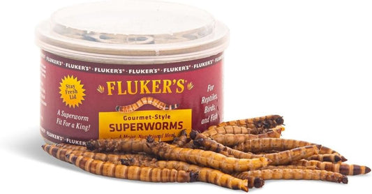 Flukers Gourmet Canned Superworms for Reptiles image 0