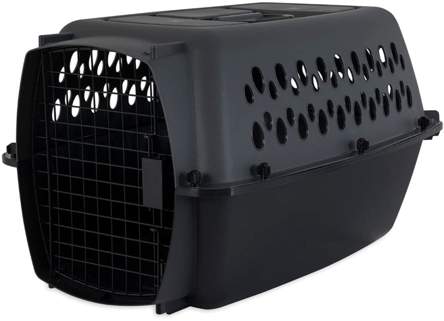 Aspen Pet Fashion Pet Porter Kennel Dark Gray and Black image 0