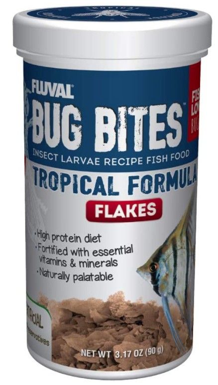 Fluval Bug Bites Insect Larvae Tropical Fish Flake image 0