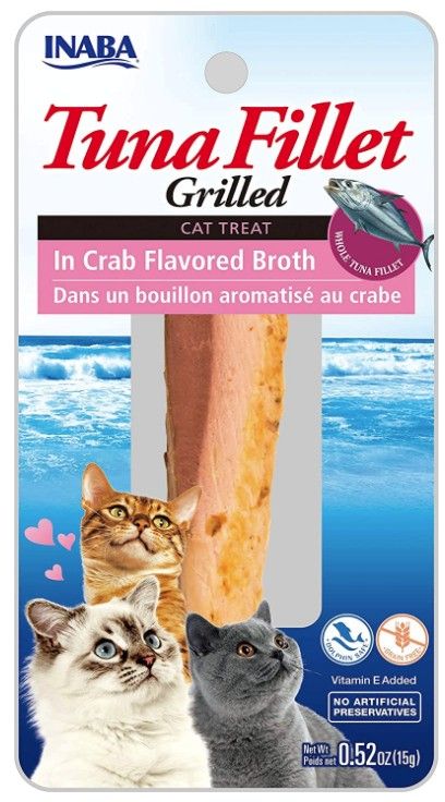 Inaba Tuna Fillet Grilled Cat Treat in Crab Flavored Broth image 0