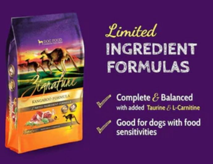 Pets Global Zignature Kangaroo Formula Small Bites Dry Dog Food image 2