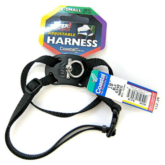 Coastal Pet Size Right Adjustable Nylon Harness Black image 0