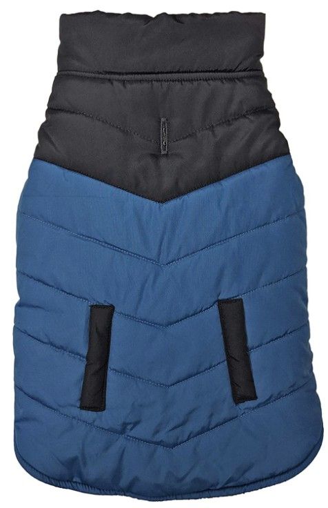 Fashion Pet Reversible Color Block Puffer Dog Jacket Blue image 0