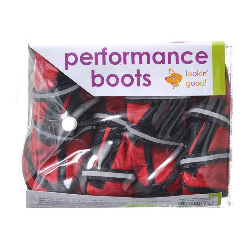 Fashion Pet Performance Waterproof Fleece Dog Boots - Red image 0