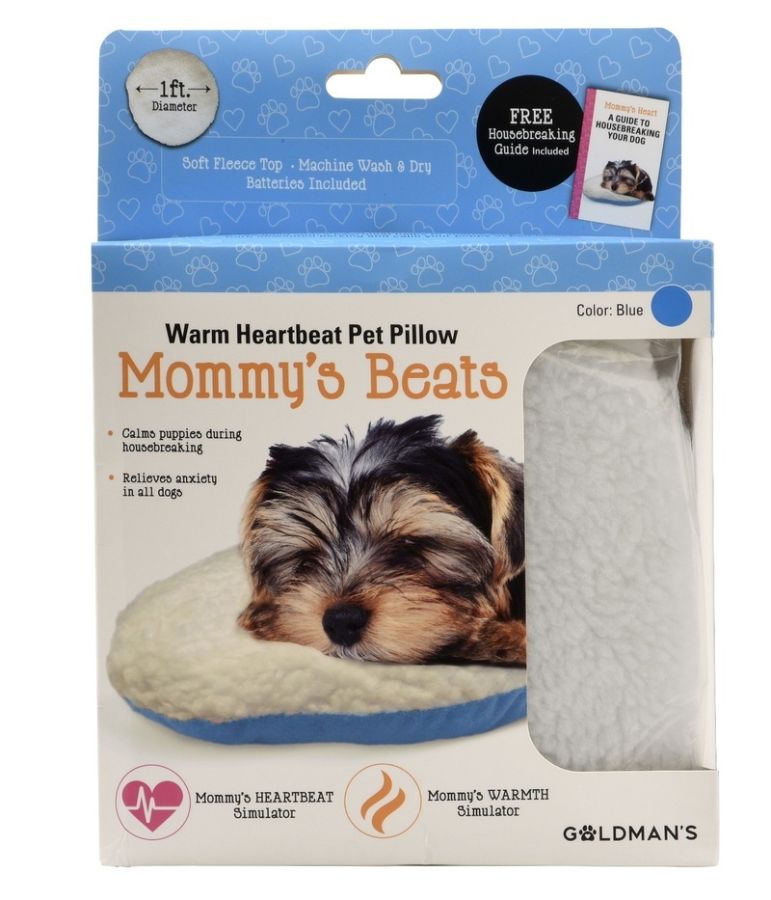 Goldmans Mommys Beats Warm Heartbeat Pet Pillow Blue image 0