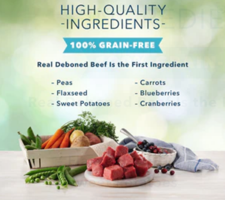Blue Buffalo Freedom Grain-Free Adult Beef Recipe Dry Dog Food 24lb Bag image 1