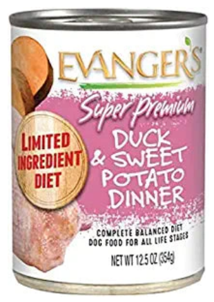 Evanger's Super Premium Duck & Sweet Potato Dinner Canned Dog Food - 12.8 Oz image 0