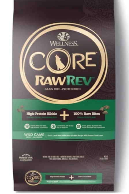 Wellness CORE RawRev Wild Game Duck, Lamb, Wild Boar & Rabbit/Freeze Dried Lamb image 0