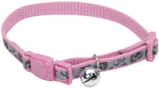 Coastal Pet Lazerbrite Reflective Breakaway Cat Collar Pink Heart image 0