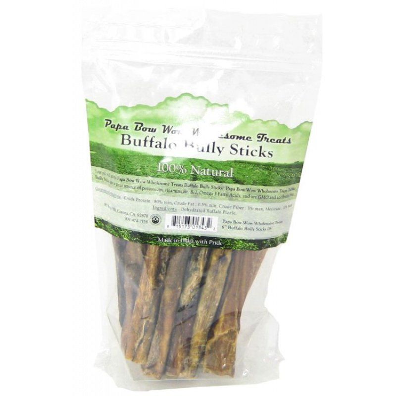Papa Bow Wow Buffalo Bully Sticks 6 Inch Long image 0