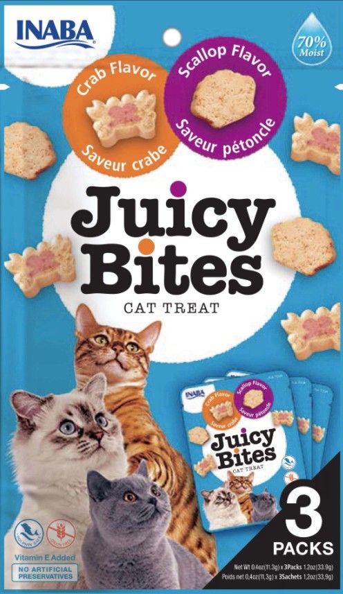 Inaba Juicy Bites Cat Treat Scallop and Crab Flavor image 0