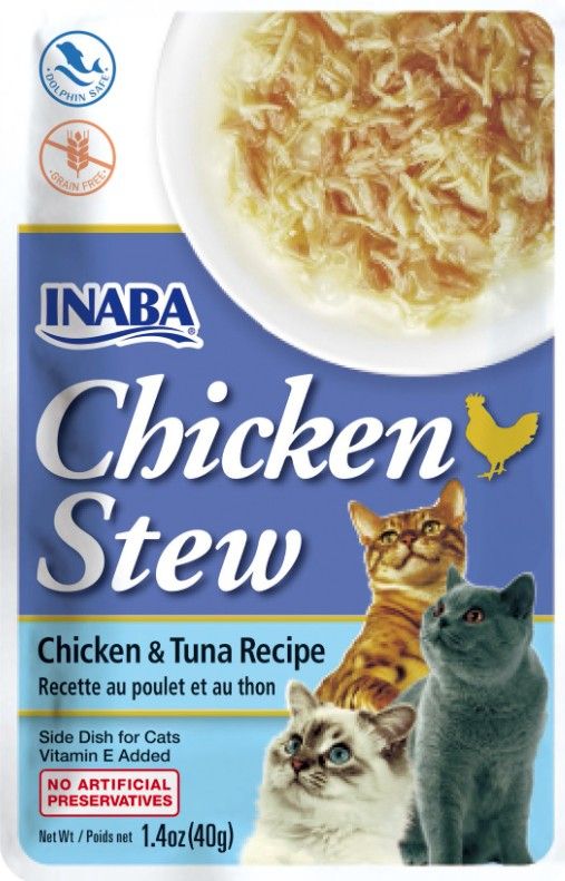 Inaba Chicken Stew Chicken with Tuna Recipe Side Dish for Cats - 6 Pack image 0