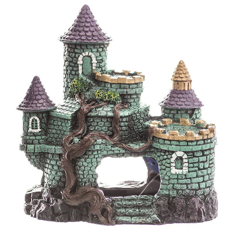 Blue Ribbon Exotic Environments Hobbit Castle Aquarium Ornament image 0