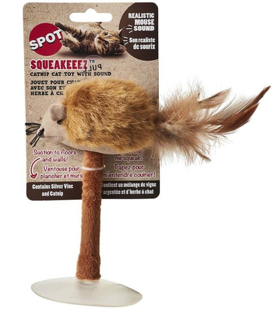 Spot Squeakeeez Suction Cup Mouse Toy Assorted Colors image 0