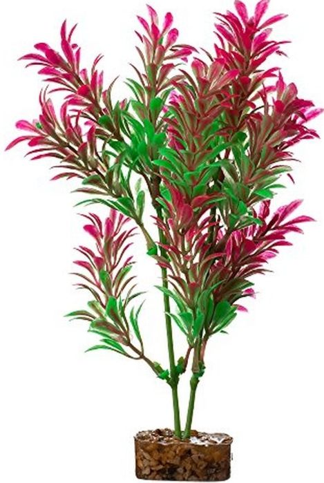 GloFish Plastic Aquarium Plant - Green/Pink image 0
