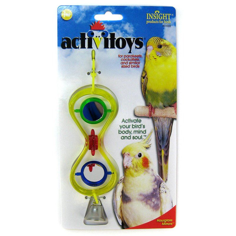 JW Insight Hour Glass Mirrors Bird Toy image 0