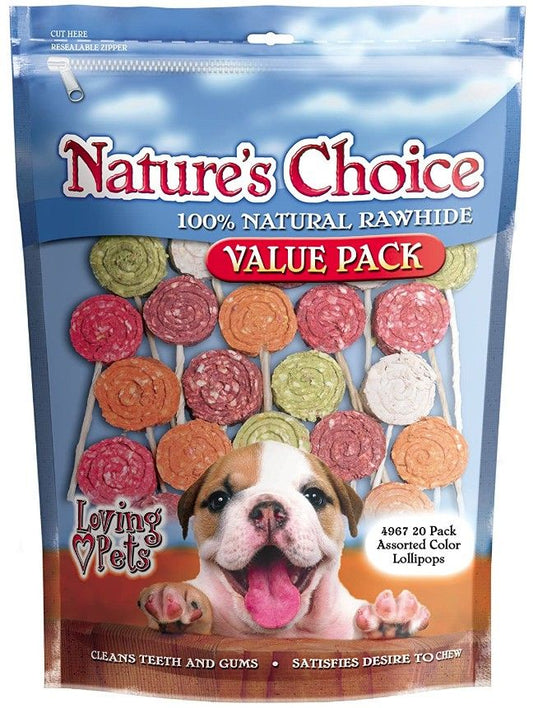 Loving Pets Nature's Choice Natural Rawhide Munchy Lollipops image 0