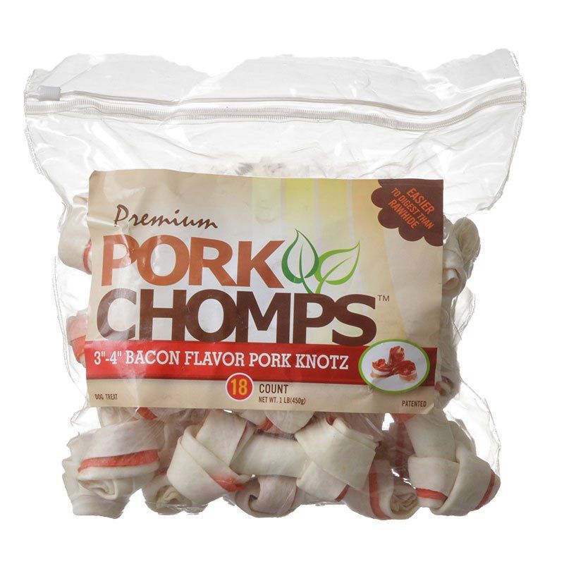Pork Chomps Premium Pork Knotz - Bacon Flavor image 0