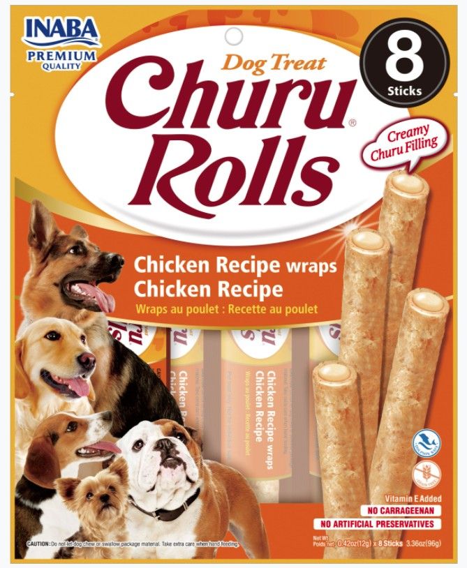 Inaba Churu Rolls Dog Treat Chicken Recipe wraps Chicken Recipe image 0