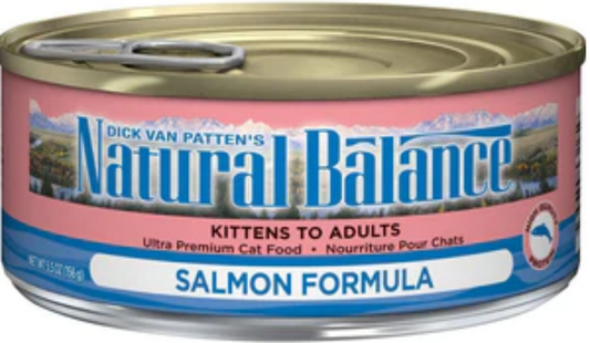 Natural Balance Salmon Formula Canned Cat Food 5.5oz Case of 24 image 0