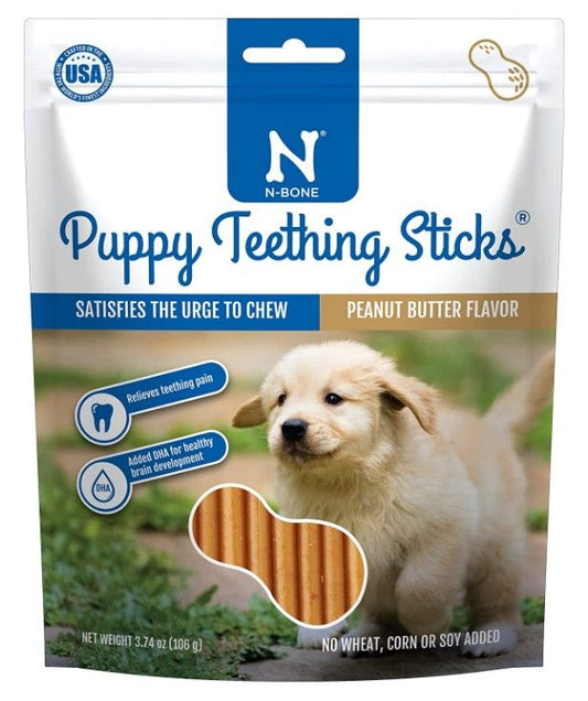 N-Bone Puppy Teething Sticks Peanut Butter Flavor image 0