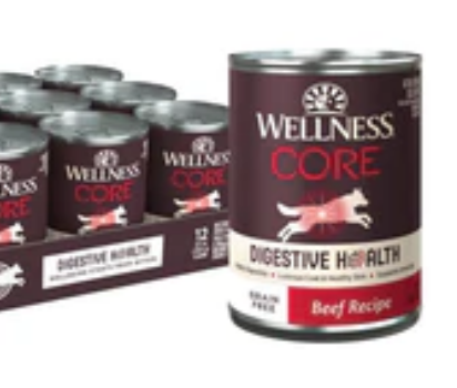 Wellness Core Digestive Health Grain Free Beef Recipe Canned Dog Food-Case of 12 image 0