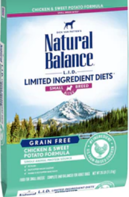 Natural Balance L.I.D Grain Free Sweet Potato & Chicken Small Breed Dog Food image 0
