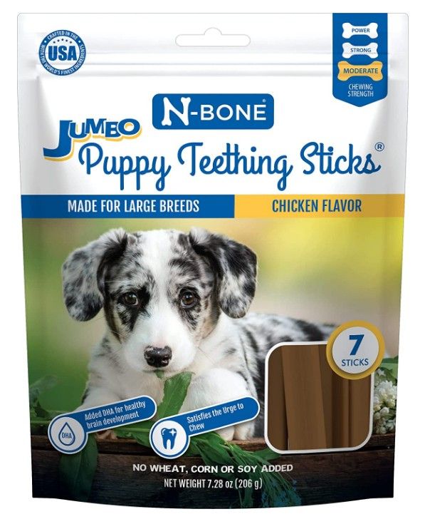 N-Bone Jumbo Puppy Teething Sticks Chicken Flavor image 0