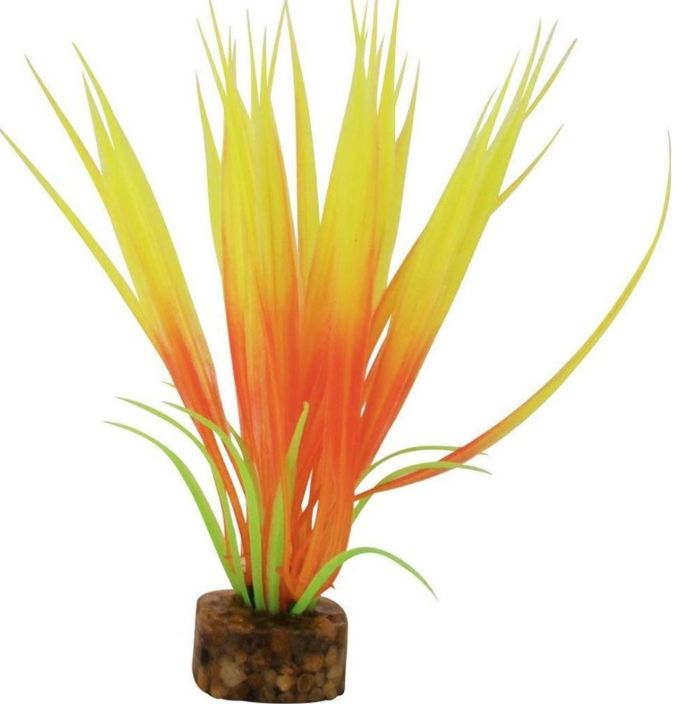 GloFish Plastic Aquarium Plant - Orange/Yellow image 0