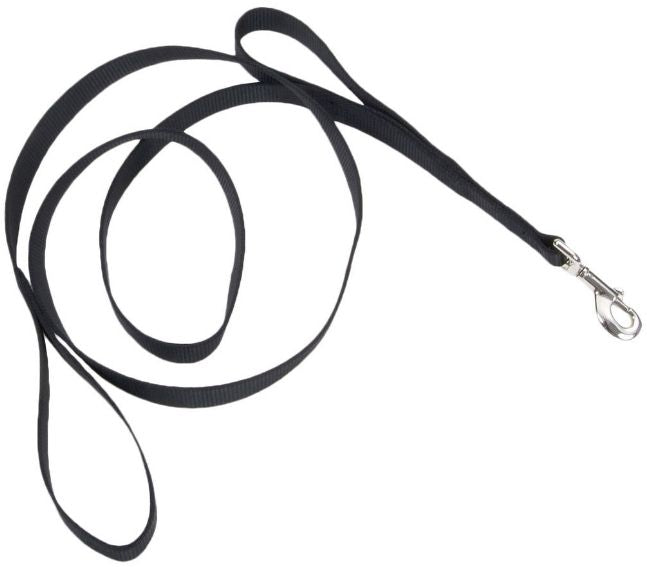 Loops 2 Double Nylon Handle Leash - Black image 0