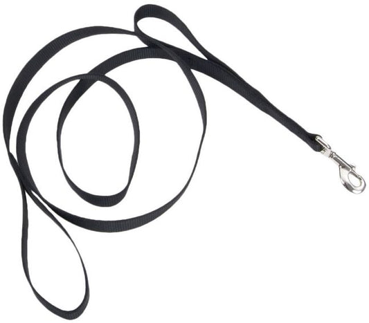 Loops 2 Double Nylon Handle Leash - Black image 0