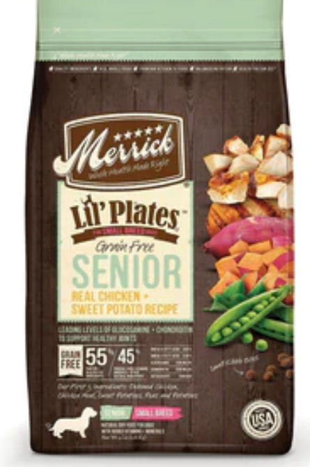 Merrick Lil' Plates Grain-Free Senior - Chicken & Sweet Potato Small Breed -12lb image 0