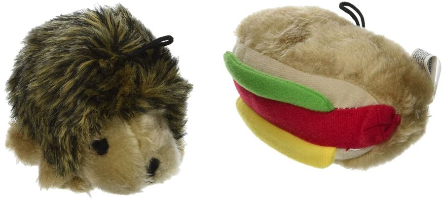 Petmate Booda Zoobilee Hedgehog and Hotdog Plush Dog Toy image 0