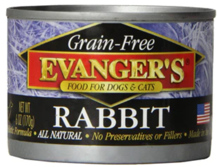 Evanger's Grain-Free Rabbit Canned Cat and Dog Food - 6 Oz - Case of 24 image 0