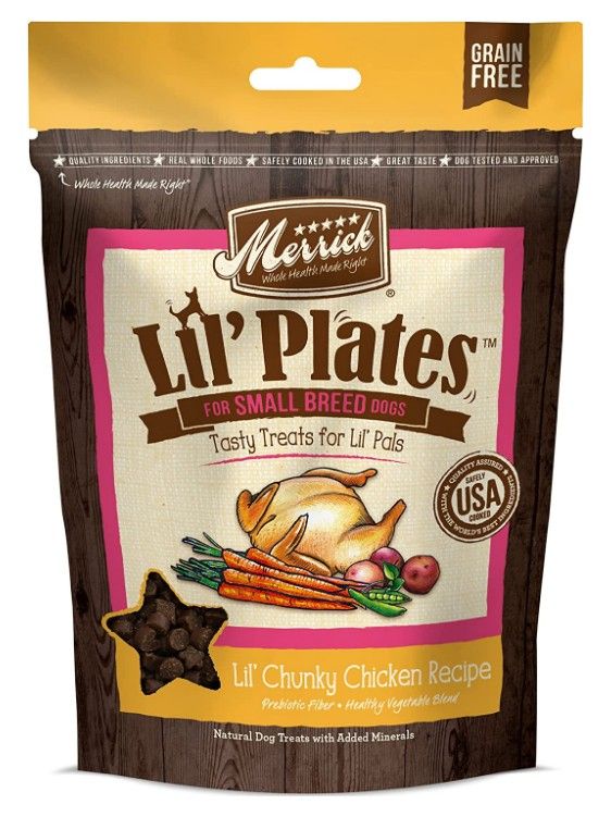 Merrick Lil' Plates Small Breed Treats Chunky Chicken Recipe image 0