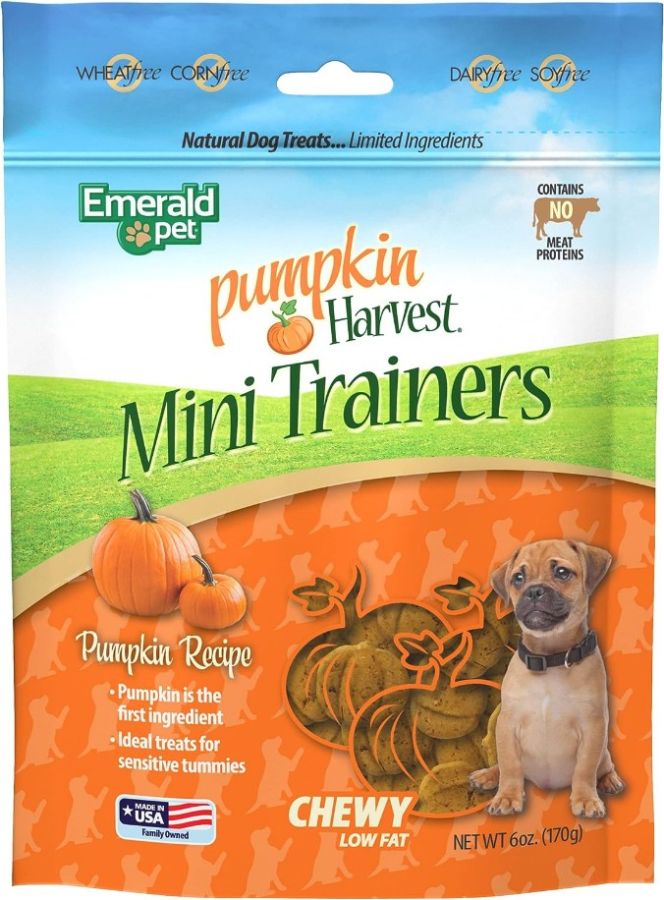 Emerald Pet Pumpkin Harvest Mini Trainers Chewy Dog Treats image 0