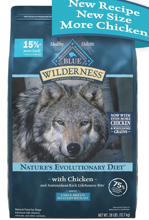 Blue Buffalo Wilderness Large-Breed High-Protein Healthy Weight Chicken w/Grains image 0