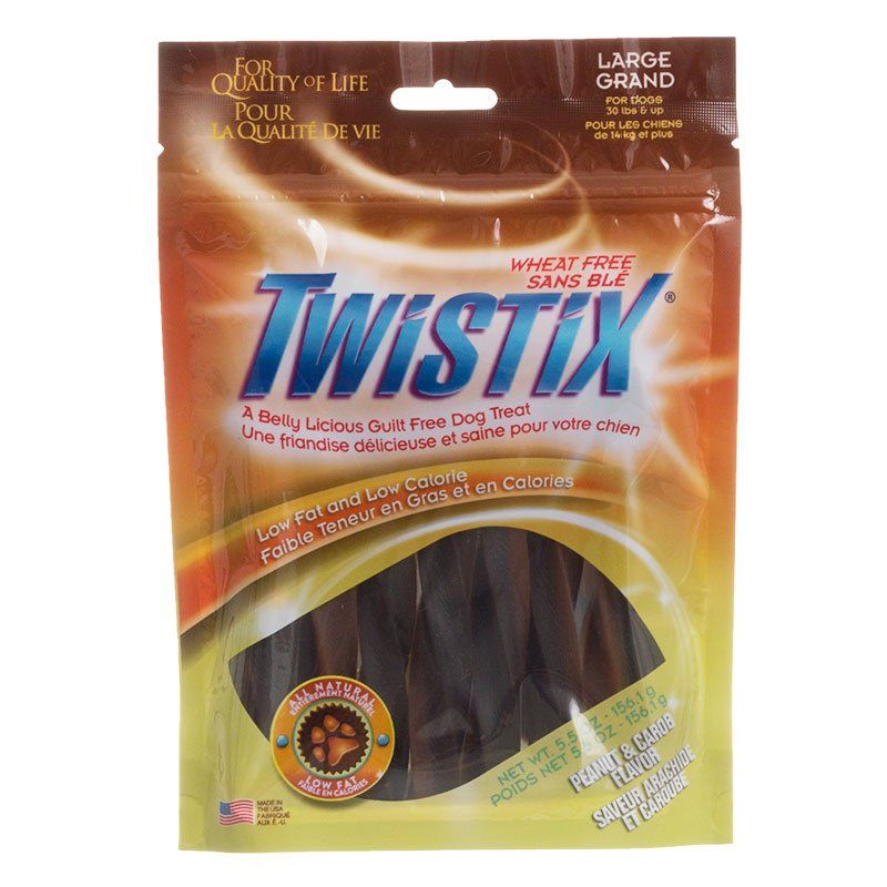 Twistix Wheat Free Dog Treats - Peanut Butter & Carob Flavor image 0