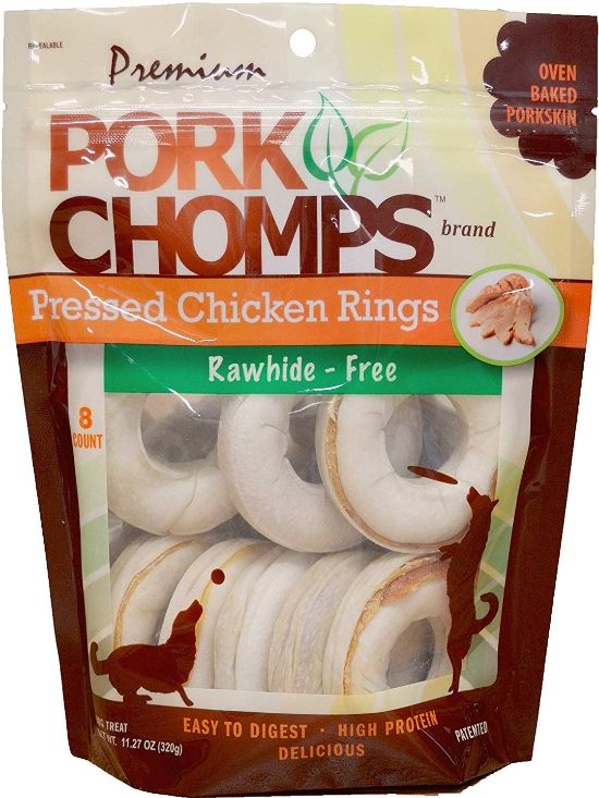 Pork Chomps Pressed Chicken Rings Dog Treats image 0